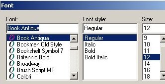 Font Settings